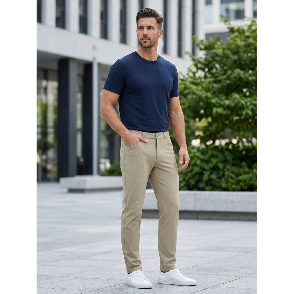 Lululemon Commission Pant Slim 32 Canvas Khaki Tan LM5AQ9S.01